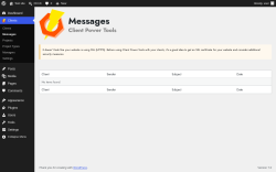 Page screenshot: Clients &rarr; Messages