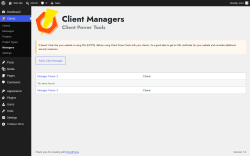Page screenshot: Clients &rarr; Managers