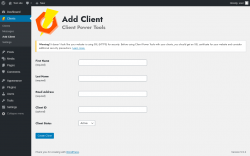 Page screenshot: Clients &rarr; Add Client