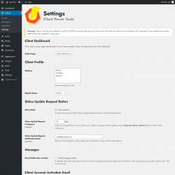 Page screenshot: Clients &rarr; Settings