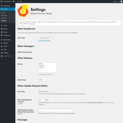 Page screenshot: Clients &rarr; Settings