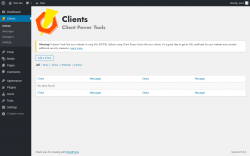 Page screenshot: Clients