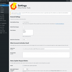 Page screenshot: Clients &rarr; Settings
