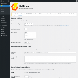Page screenshot: Clients &rarr; Settings