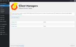 Page screenshot: Clients &rarr; Managers