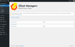Page screenshot: Clients &rarr; Managers