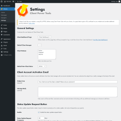 Page screenshot: Clients &rarr; Settings