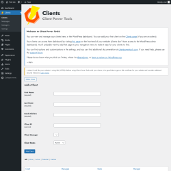 Page screenshot: Clients