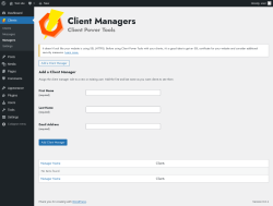 Page screenshot: Clients &rarr; Managers