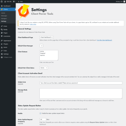 Page screenshot: Clients &rarr; Settings
