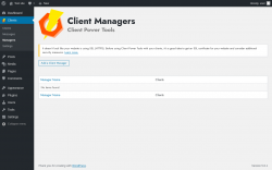 Page screenshot: Clients &rarr; Managers
