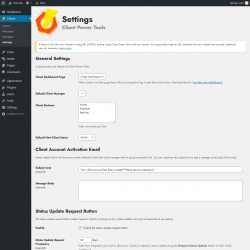 Page screenshot: Clients &rarr; Settings