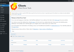 Page screenshot: Clients