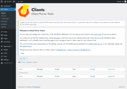Page screenshot: Clients
