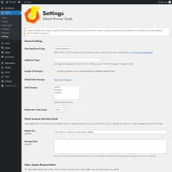 Page screenshot: Clients &rarr; Settings