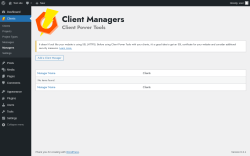 Page screenshot: Clients &rarr; Managers