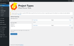 Page screenshot: Clients &rarr; Project Types
