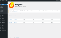 Page screenshot: Clients &rarr; Projects