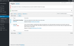 Page screenshot: Plugins &lsaquo; Test site &mdash; WordPress