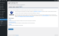Page screenshot: Cloudbridge 2FA → About