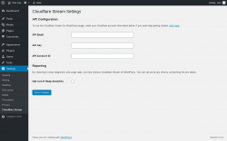 Page screenshot: Settings → Cloudflare Stream