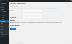 Page screenshot: Settings → Cloudflare Stream
