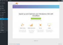 Page screenshot: Settings &rarr; Cloudflare