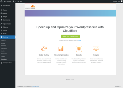 Page screenshot: Settings &rarr; Cloudflare