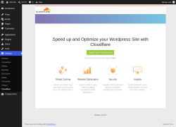 Page screenshot: Settings &rarr; Cloudflare