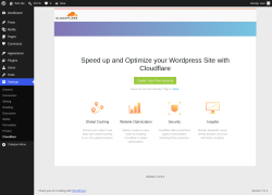 Page screenshot: Settings &rarr; Cloudflare