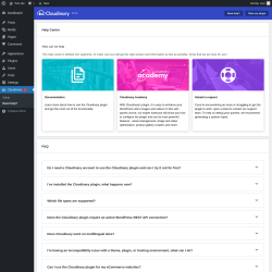 Page screenshot: Cloudinary  → Need help?