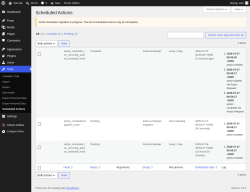 Page screenshot: Tools &rarr; Scheduled Actions