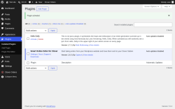 Page screenshot: Plugins &lsaquo; Test site &mdash; WordPress