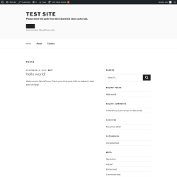 Page screenshot: Test site &ndash; Just another WordPress site
