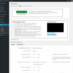 Page screenshot: CM Answers → Settings