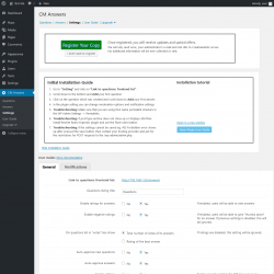 Page screenshot: CM Answers → Settings
