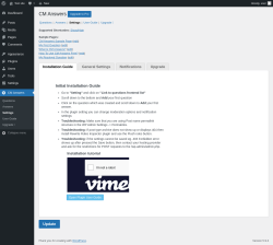 Page screenshot: CM Answers → Settings