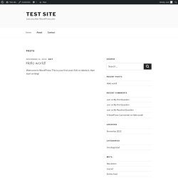 Page screenshot: Test site – Just another WordPress site