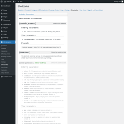 Page screenshot: CM Answers → Shortcodes
