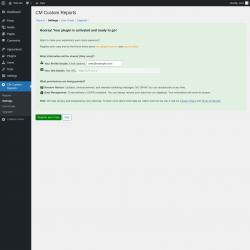 Page screenshot: Settings &lsaquo; Test site &mdash; WordPress