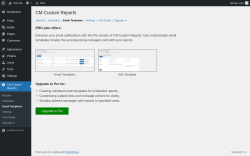 Page screenshot: CM Custom Reports &rarr; Email Templates