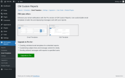 Page screenshot: CM Custom Reports &rarr; Email Templates