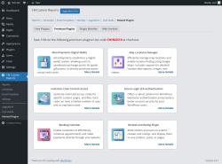 Page screenshot: CM Custom Reports &rarr; Related Plugins &rarr; Premium Plugins