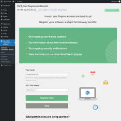 Page screenshot: Settings ‹ Test site — WordPress