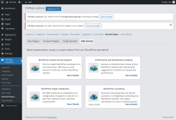 Page screenshot: CM Map Locations → Related Plugins → Web Services