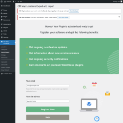 Page screenshot: CM Map Locations → Export/Import