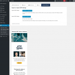 Page screenshot: CMP Settings &rarr; CMP Advanced Setup &rarr; Import/Export