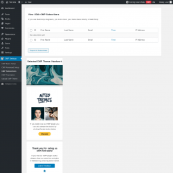 Page screenshot: CMP Settings &rarr; CMP Subscribers