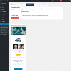 Page screenshot: CMP Settings &rarr; CMP Advanced Setup &rarr; Notifications