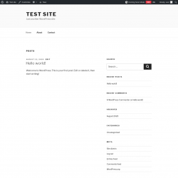 Page screenshot: Test site &ndash; Just another WordPress site